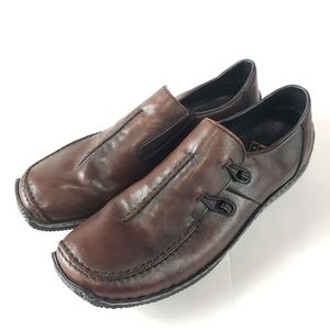 Reiker Celia Burgundy Leather Slip-on Shoes Size 8.5